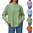 thumbnail image 1 of Sweatshirts for Women Long Sleeve Crew Neck Sweatshirt Womens Pullover Sweatshirt Womens Green Sweatshirt Size S-3XL, 1 of 6