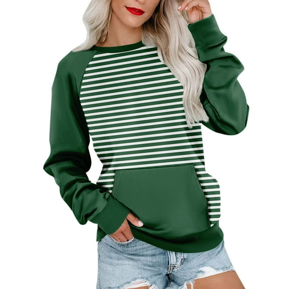 Sweatshirts for Women Loose Fit Womens Long Sleeve Sweatshirt Casual Crewneck Cute Pullover Tops Printing Lightweight Sweatshirt With Pocket