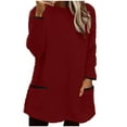 thumbnail image 1 of Sweatshirts for Women Oversized Pullover, Soft Crewneck Long Sleeve, Cozy Winter Casual Tops, 1 of 5