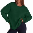 thumbnail image 1 of Sweatshirts for Women Plain Crewneck Sweatshirts Fall Casual Long Sleeve Pullover Cute Tops Loose Lightweight Sweatshirt Fashion Clothes, 1 of 4