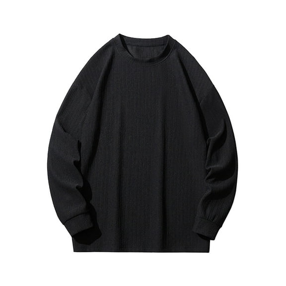 Sweatshirts for Women Plus Size Casual Solid Long Sleeve Mens Round Neck Hooded Sweatshirts