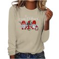 thumbnail image 1 of Sweatshirts for Women Plus Size Christmas Crew Neck Pullover Tops Casual Loose Graphic Long Sleeve Shirt (Beige XL), 1 of 4