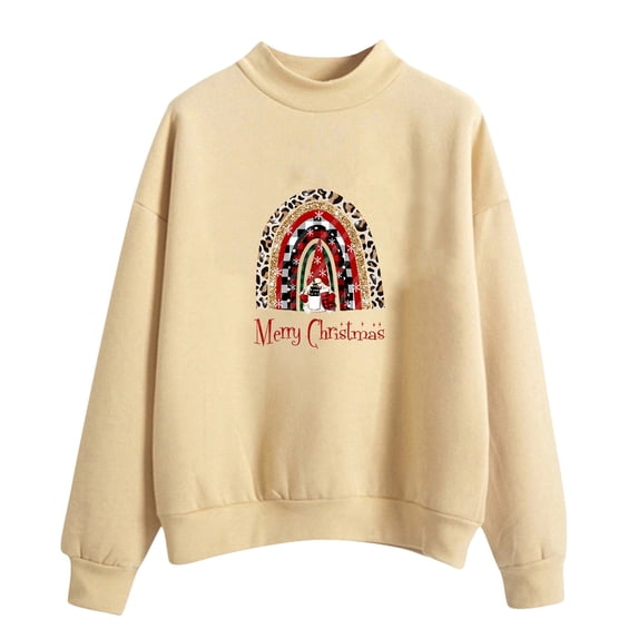 Sweatshirts for Women ZHUGeLI Pullover Women's Fashionable Printed Long Sleeve Round Neck Causal Top Sweatshirts
