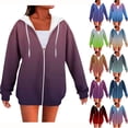 thumbnail image 1 of Sweatshirts for Women Zip Up Hoodie Womens Long Sleeve Loose Casual Gradient Printed Hoodie Sweatshirts, 1 of 6