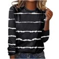 Sweatshirts for Women Zip up Womens Clearance Under 5 Print Round Neck