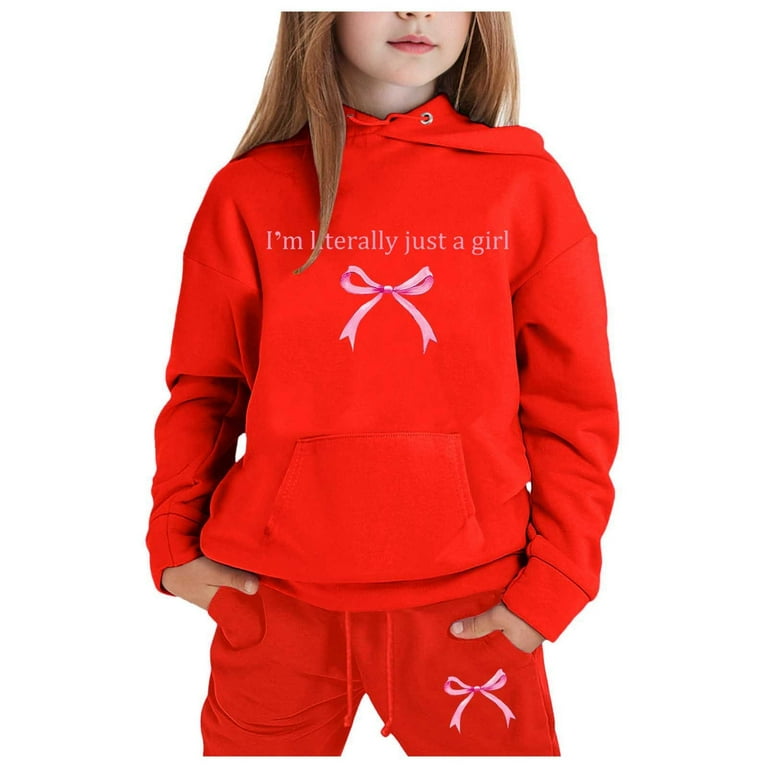 Sweatsuit Child Toddler Boys Girls Long Sleeve Solid Warm Hoodie