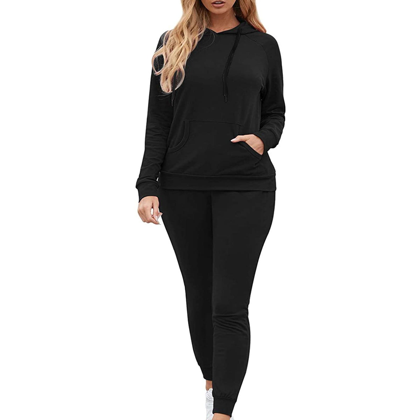 Sweatsuit Outfits Piece Women 2 Casual Sport Pullover Sweatpants Hoodie