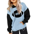 thumbnail image 1 of Sweatsuit Set for Teen Girls 2 Piece Hoodie with Sweatpants Color Block Hoodies Long Sleeve Pullover Trendy Graphic Letter Sweatshirt Teen Clothes for Girls Size 6-7 Years, 1 of 6