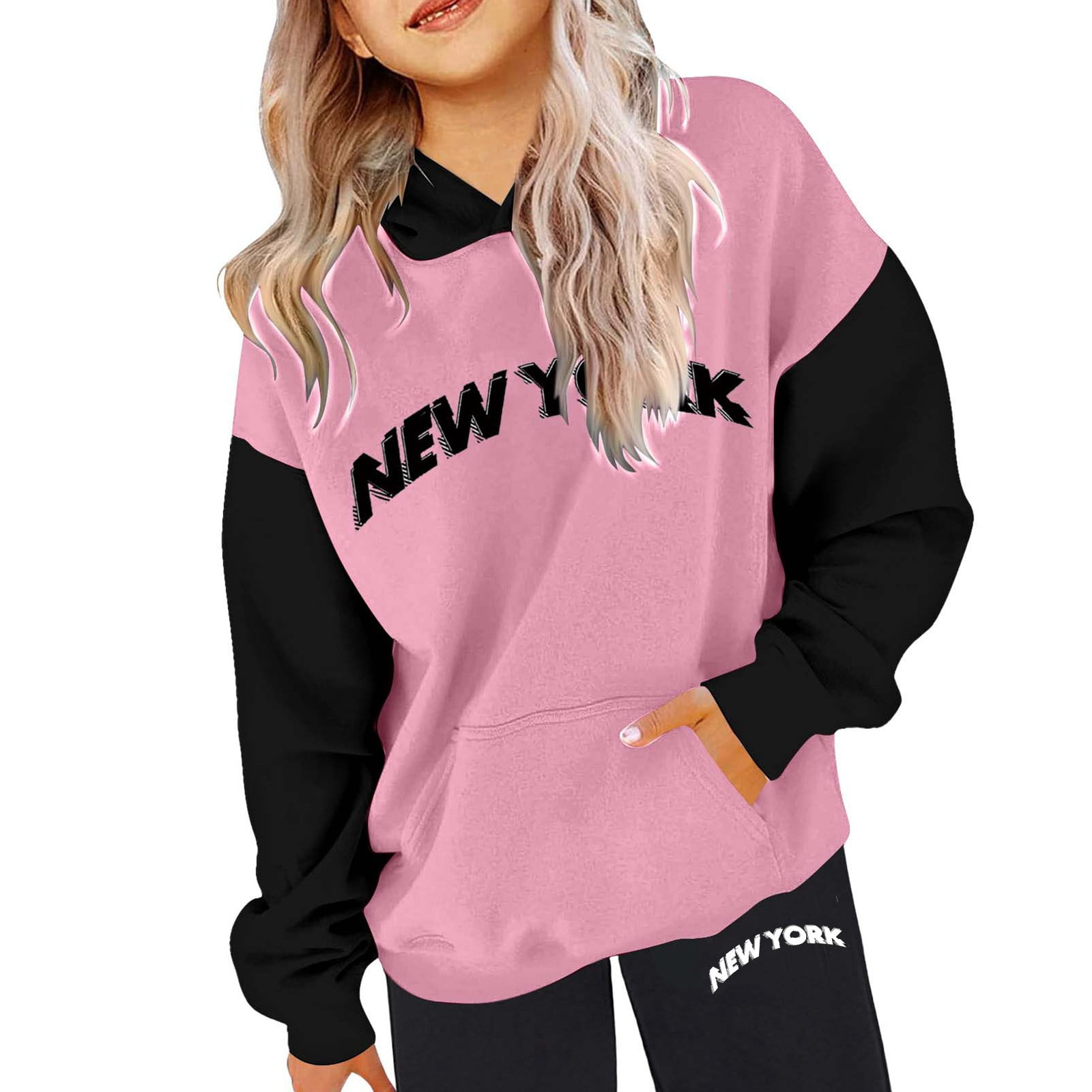 Sweatsuit Set for Teen Girls Piece Sweatshirt and Sweatpants Set