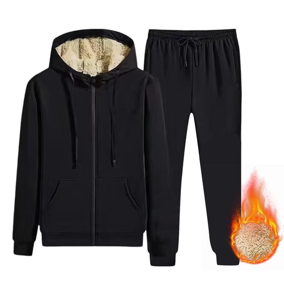 Sweatsuit Sets for Women 2 Piece Outfits Full Zipper Long Sleeve Fleece Hoodie with Matching Jogger Sweatpants M-5XL