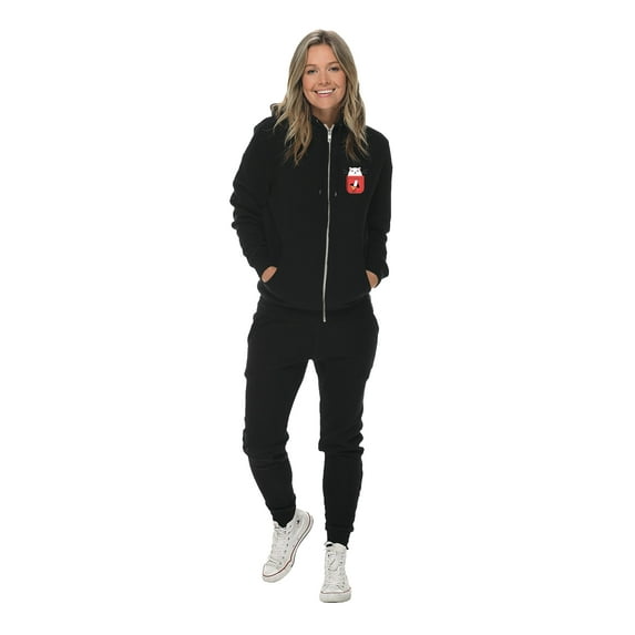 Sweatsuits 2Pcs Sets for Mens Women Tracksuit Unisex Zipped Pullover Hoodie Sweatpant Tracksuit Sets Track Suit Set Casual Sport Tops Jogging Set - Kitty Design on Top