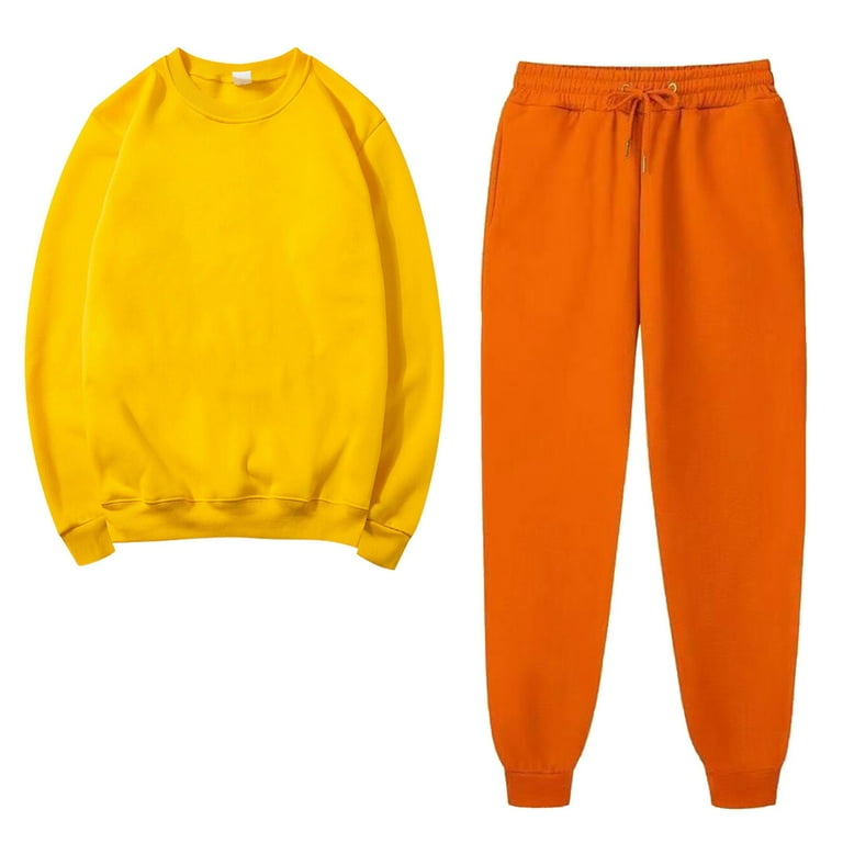 Yellow sweatshirt and sweatpants store