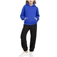 thumbnail image 1 of Sweatsuits Boys Girls 2 Piece Jogging Outfits Sportswear Long Sleeve Hoodie and Jogger Pant Sets Kids 2-14 Years (2 Years, Blue), 1 of 5