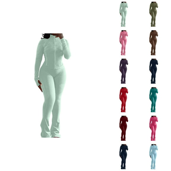 Sweatsuits For Women Set 2 Piece Outfits Sexy Long Sleeve Bodysuits Top Skinny Pants Sets Tracksuits Pantalones Capri De Verano Para Mujer