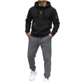 thumbnail image 1 of Sweatsuits Men 2 Piece Outfit Hooded Full Zip Up Jacket with Multiple Pockets And Matching Jogger Pants for Athletic Casual Wear, 1 of 4
