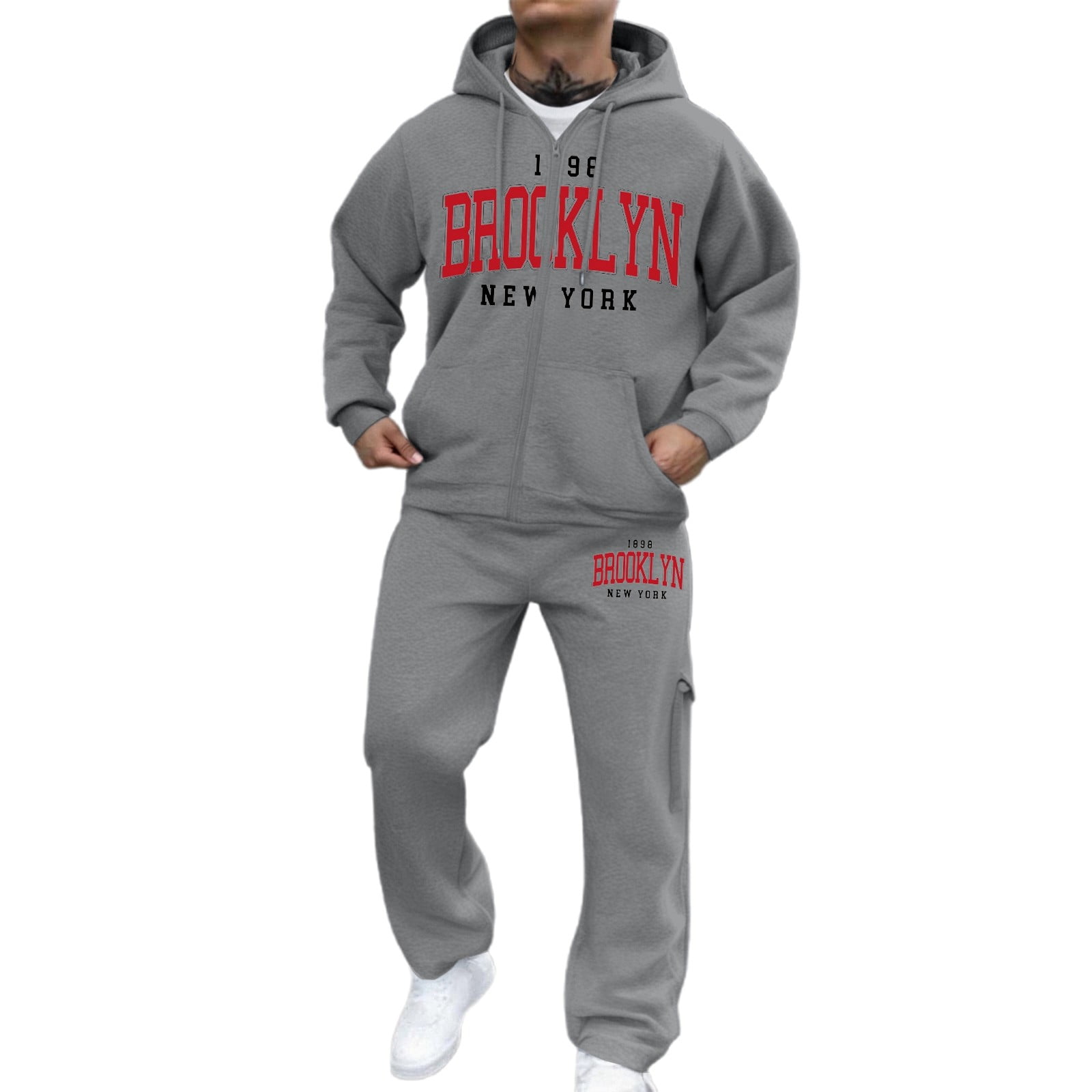 Sweatsuits For Men Set Piece Big And Tall, Mens Hoodie Tracksuit