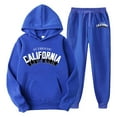 thumbnail image 1 of Sweatsuits for Men Set 2 Piece Casual Classic Oversized Hoodie Sweatshirt And Joggers Sweatpants Sets Fall Winter Long Sleeve Pullover Suit with Pocket, 1 of 2