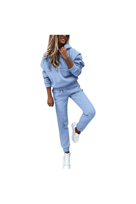 Sweatsuits Set for Women 2 Piece Jogging Outfits Long Sleeve Hoodie Sweatshirt Sweatpants Tracksuit Fall Winter Clothes