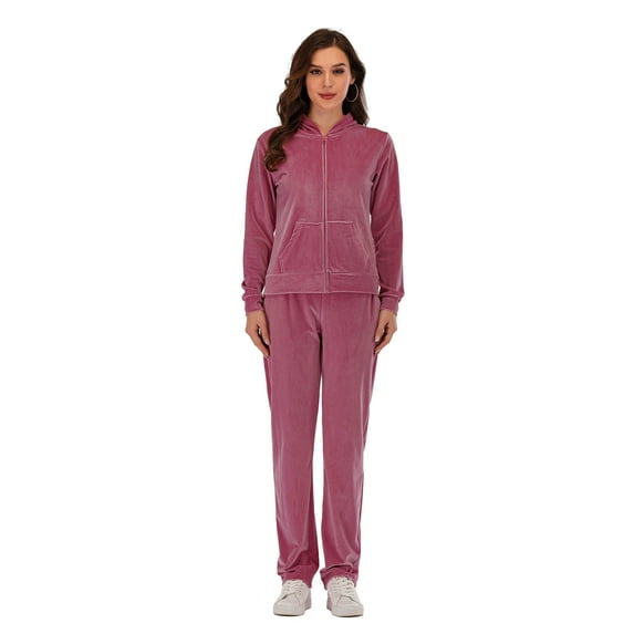 Sweatsuits Set for Women, 2 Pieces Joggers Outfits Soft Sport Suits for Running Jogging Fitness Workout, Red, S-2XL