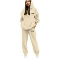 thumbnail image 1 of Sweatsuits Women 2 Piece Outfit Jogger Set Cute Hoodie Top and Pants Tracksuit Set Trouser Suit Casual Fitness Set Sports Suit Valentine's Day, 1 of 4