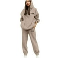 thumbnail image 1 of Sweatsuits Women 2 Piece Outfit Jogger Set Cute Hoodie Top and Pants Tracksuit Set Trouser Suit Casual Fitness Set Sports Suit Valentine's Day, 1 of 4