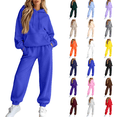 thumbnail image 1 of Sweatsuits Women 2 Piece Outfit Track Suit Oversized Hoodie with Pocket Wide Leg Sweatpant Sweat Set Fall Winter Clothes Royal Blue L, 1 of 7