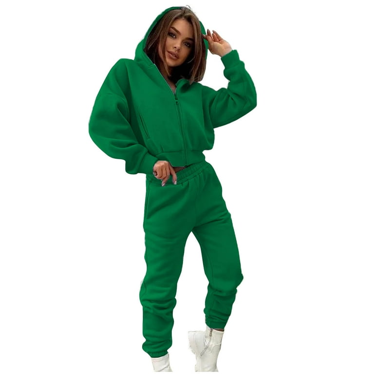 Sweatsuits Women 2 Piece Outfits 2025 Fleece Sweatshirt Sets