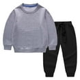 thumbnail image 1 of Sweatsuits for Boys Girls 2 Piece Tracksuit Pullover Sweatshirt Top and Jogger Pants Set Casual Kids Sports Outfits (6 Years, Gray), 1 of 7