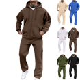 thumbnail image 1 of Sweatsuits for Men 2 Piece Long Sleeve Full Zip Hooded Sweatshirt and Elastic Waist Joggers Athletic Tracksuit, 1 of 5