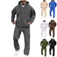 thumbnail image 1 of Sweatsuits for Men 2 Piece Long Sleeve Full Zip Hooded Sweatshirt and Elastic Waist Joggers Athletic Tracksuit, 1 of 5