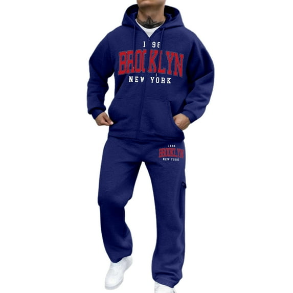 Sweatsuits for Men 2 Piece Outfit Work Out Casual Long Sleeve Full Zip up Hoodie Sweatshirt Sweatpants Suit Athletic Jogging Sweatsuits