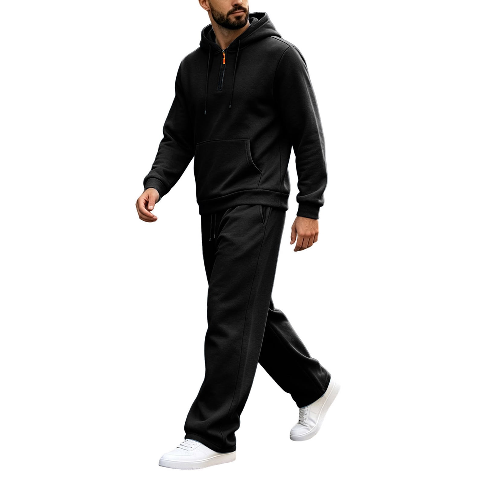 Sweatsuits for Men Basic Drawstring Wide Leg Sweatpants Matching ...