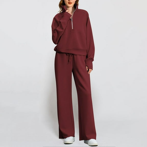 Sweatsuits for Women 2 Piece Long Sleeve Pullover and Baggy Sweatpants Lounge Fall Fashion Must Haves Vacation Outfits