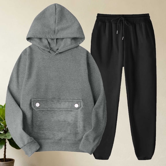 Sweatsuits for Women Long Sleeve Hooded Sweatshirts High Waisted Workout Joggers with Pockets