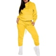 thumbnail image 1 of Sweatsuits for Women Set 2 Piece Jogging Outfits Long Sleeve Hoodie Sweatshirt Sweatpants Tracksuit Yellow XL, 1 of 7