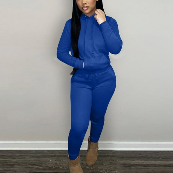 Women Two Piece Outfits Fall Winter Oversize Workout Sport Gym Vacation Travel Comfortable Gym Casual Sweatsuits Tracksuit Solid Lounge Hoodie Sweatshirts and Jogger Pants Sets