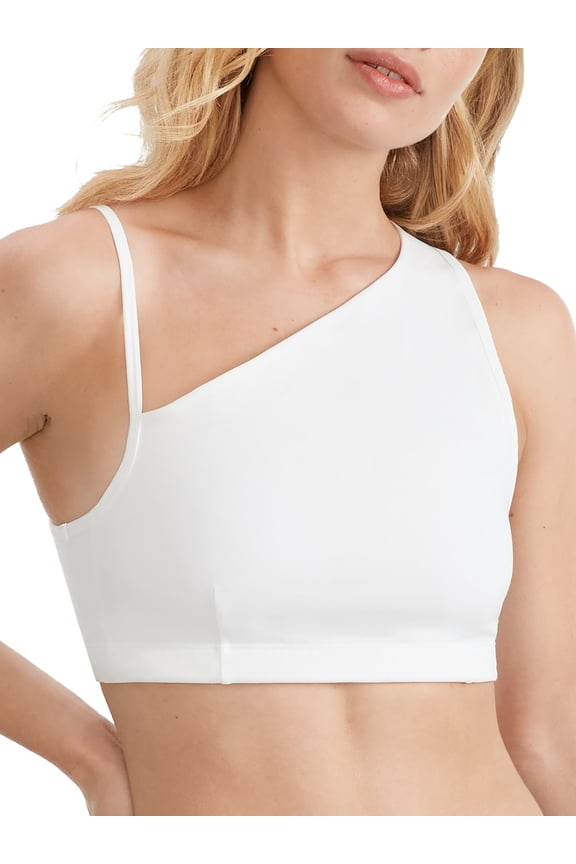 Sweaty Betty WHITE Asymmetric Sculpt Wire-free Bra, US X-Small