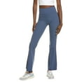 thumbnail image 1 of Sweaty Betty womens  Glow Rib Flare Trouser, xs, Blue, 1 of 3