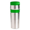 thumbnail image 1 of Sweda 16oz Portable Stainless Steel Travel Mug with Lid, Hot/Cold, Green Grip, 1 of 8