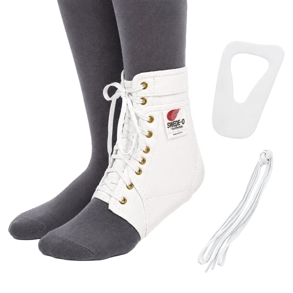 Swede-O Ankle Lok Reinforced Firm Ankle Brace Support with Side Stabilizers, Black, Small
