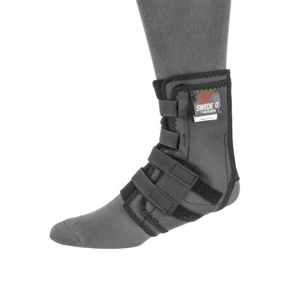 Swede-O Easy Lok Quick Strap, Reinforced Ankle Brace for Sports, Black, Large