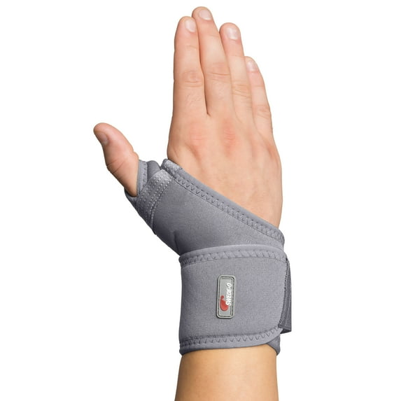 Swede-O Thermal Vent Universal Wrist Wrap Brace with Pad - Gray, Large/XLarge