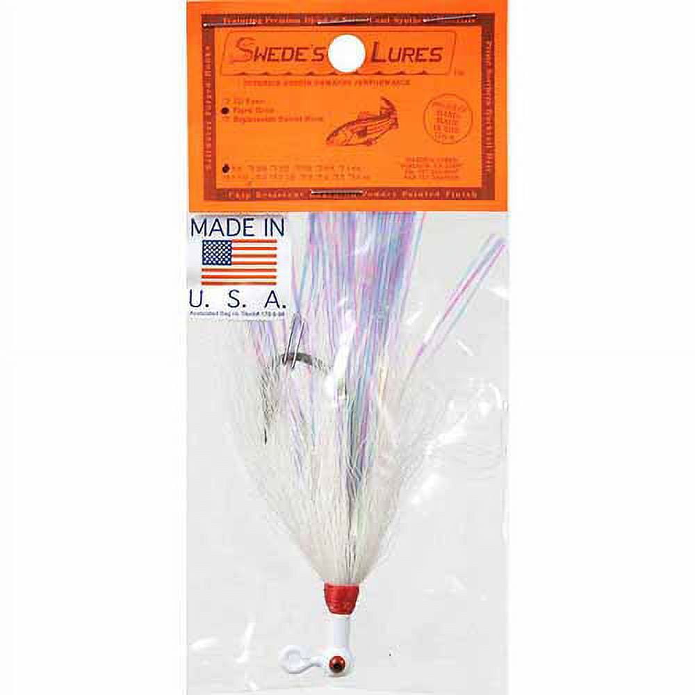 Swede's Lures Popeye Head Bucktails, 1/4 oz, Fishing Jigs