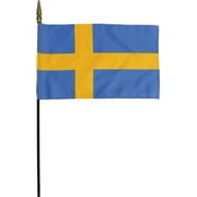 Sweden - 8"X12" Stick Flag