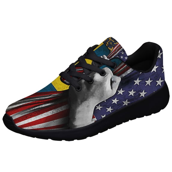 Sweden American flag Shoes Sneakers Black Size 10.5