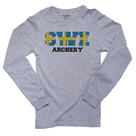 Sweden Archery - Olympic Games - Rio - Flag Men's Long Sleeve Grey T-Shirt