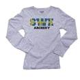 thumbnail image 1 of Sweden Archery - Olympic Games - Rio - Flag Women's Long Sleeve Grey T-Shirt, 1 of 2