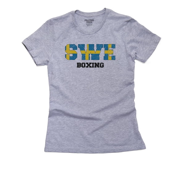Sweden Boxing - Olympic Games - Rio - Flag Women's Cotton Grey T-Shirt