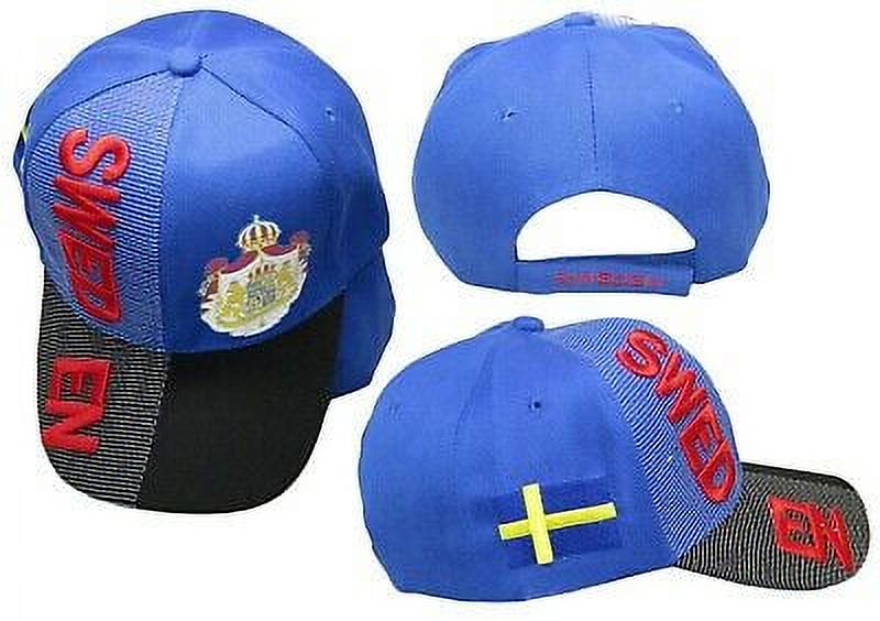 Sweden Country Royal Blue Black Red Letters Patch On Side Embroidered ...