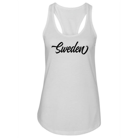 Sweden Cursive  Tank Women -Image by Shutterstock, Female Medium